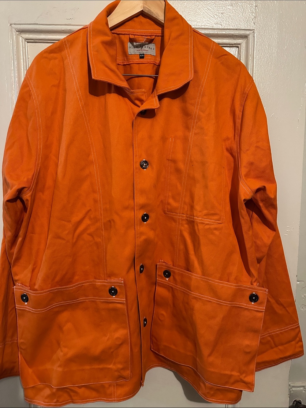 NWOT Slow Learner Men's Orange Workwear Jacket. Size XXL.